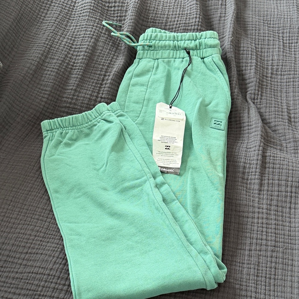 Mint Green Billibong Jogger Pants, Small